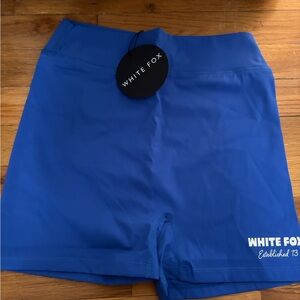 Women's White Fox Bike Shorts